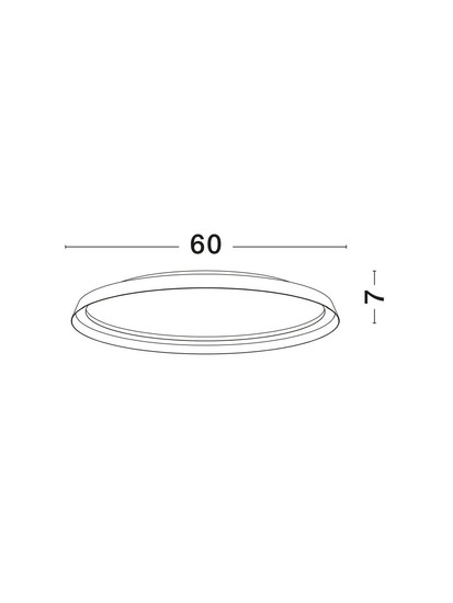 Nova Luce LED Deckenleuchte Ormi dimmbar 48W CCT warm-/neutralweiss 2700/3000/4000K Kaffeebraun Aluminium Ø60cm 9345700