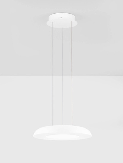 Nova Luce LED Pendelleuchte Epos dimmbar 24W CCT warm-/neutralweiss 2700/3000/4000K Weiß Aluminium Ø40cm 9345708