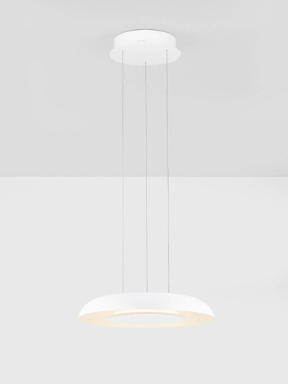 Nova Luce LED Pendelleuchte Epos dimmbar 24W CCT warm-/neutralweiss 2700/3000/4000K Weiß Aluminium Ø40cm 9345708