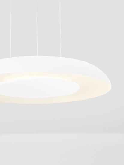 Nova Luce LED Pendelleuchte Epos dimmbar 24W CCT warm-/neutralweiss 2700/3000/4000K Weiß Aluminium Ø40cm 9345708