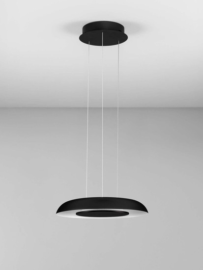 Nova Luce LED Pendelleuchte Epos dimmbar 24W CCT warm-/neutralweiss 2700/3000/4000K Schwarz Weiß Aluminium Ø40cm 9345709
