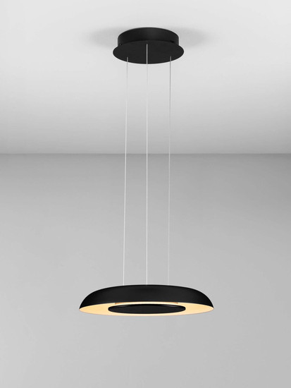 Nova Luce LED Pendelleuchte Epos dimmbar 24W CCT warm-/neutralweiss 2700/3000/4000K Schwarz Weiß Aluminium Ø40cm 9345709