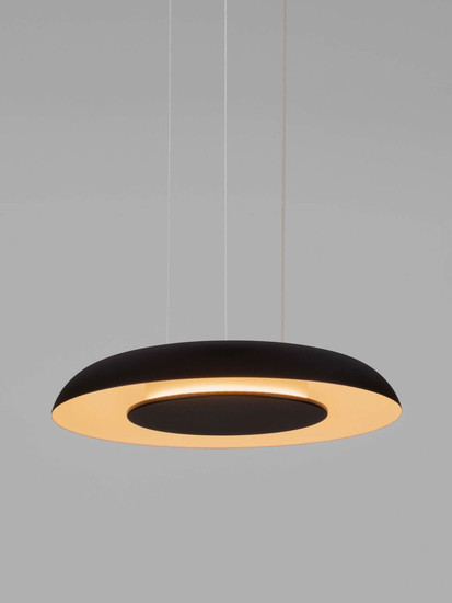 Nova Luce LED Pendelleuchte Epos dimmbar 24W CCT warm-/neutralweiss 2700/3000/4000K Schwarz Weiß Aluminium Ø40cm 9345709