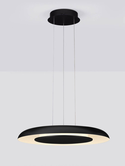 Nova Luce LED Pendelleuchte Epos dimmbar 38W CCT warm-/neutralweiss 2700/3000/4000K Schwarz Weiß Aluminium Ø60cm 9345711
