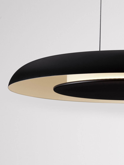 Nova Luce LED Pendelleuchte Epos dimmbar 38W CCT warm-/neutralweiss 2700/3000/4000K Schwarz Weiß Aluminium Ø60cm 9345711