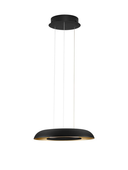 Nova Luce LED Pendelleuchte Epos dimmbar 24W CCT warm-/neutralweiss 2700/3000/4000K Schwarz Gold Aluminium Ø40cm 9345712