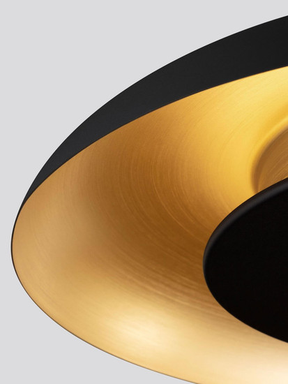 Nova Luce LED Pendelleuchte Epos dimmbar 38W CCT warm-/neutralweiss 2700/3000/4000K Schwarz Gold Aluminium Ø60cm 9345713
