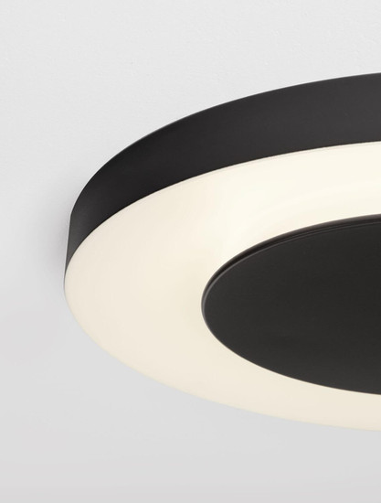 Nova Luce LED Deckenleuchte Pada dimmbar 37W CCT warm-/neutralweiss 2700/3000/4000K Schwarz Weiß Aluminium Ø60cm 9345717