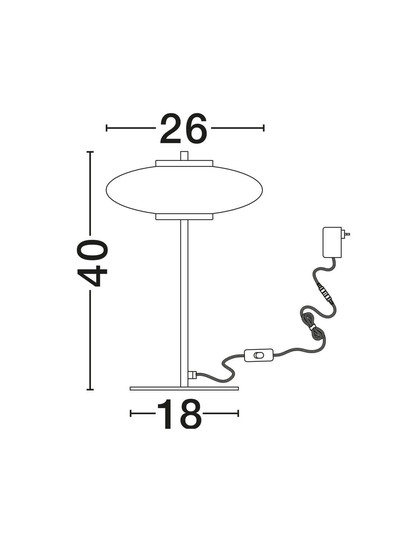 Nova Luce LED Tischleuchte Ballet 8W warmweiss 3000K Schwarz Rauchgrau Glas Metall Ø26cm 9416948