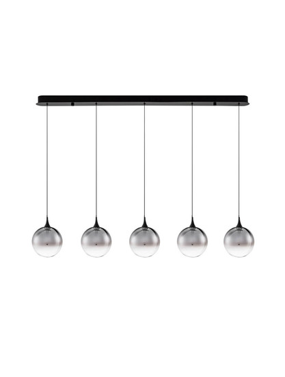 Nova Luce LED Pendelleuchte Orenda dimmbar 20W warmweiss 3000K Rauchgrau Schwarz Glas Metall 115x16cm 9416963