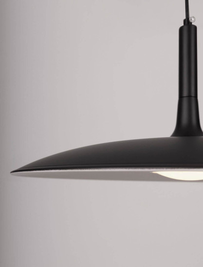 Nova Luce LED Pendelleuchte Lisi 16W warmweiss 3000K Schwarz Stahl Ø45cm 9501213