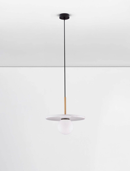 Nova Luce Pendelleuchte Idor G9 Opal Weiß Glas Marmor Ø30cm 9501253