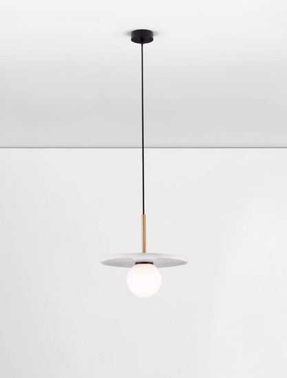 Nova Luce Pendelleuchte Idor G9 Opal Weiß Glas Marmor Ø30cm 9501253