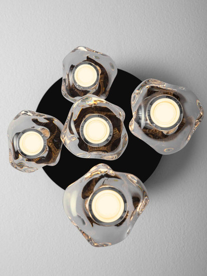 Nova Luce LED Pendelleuchte Ifos dimmbar 25W warmweiss 3000K Schwarz Chrom Metall Ø30cm 9511012