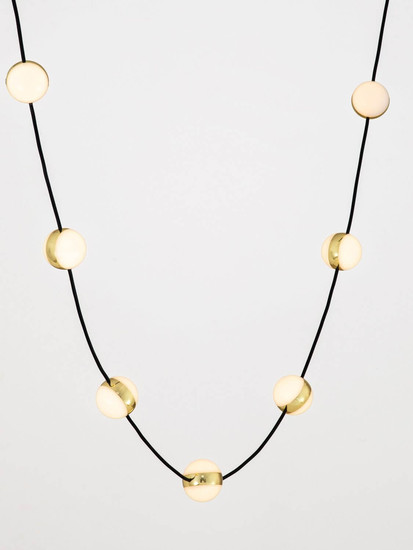 Nova Luce LED Pendelleuchte Alcinoe dimmbar 54W warmweiss 3000K Schwarz Gold Aluminium 127x10cm 9511017
