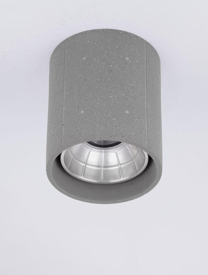 Nova Luce LED Außen-Deckenleuchte Ritz 10W warmweiss 3000K IP65 salzwasserfest Grau Beton Ø10cm 9540227