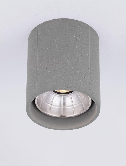 Nova Luce LED Außen-Deckenleuchte Ritz 10W warmweiss 3000K IP65 salzwasserfest Grau Beton Ø10cm 9540227