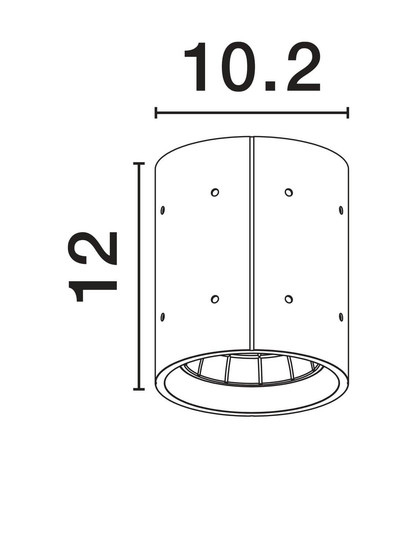 Nova Luce LED Außen-Deckenleuchte Ritz 10W warmweiss 3000K IP65 salzwasserfest Grau Beton Ø10cm 9540227