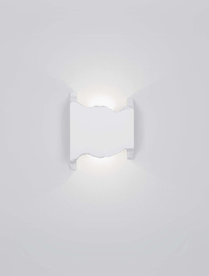 Nova Luce LED Wandleuchte Alas 6W warmweiss 3000K Weiß Gips 18,5x15cm 9540230