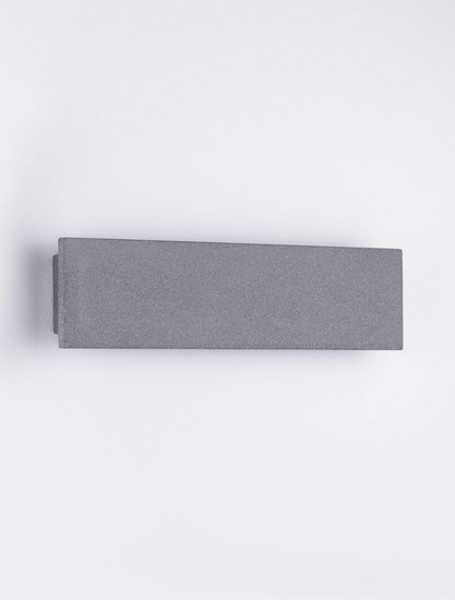 Nova Luce LED Außen-Wandleuchte Luna 11W warmweiss 3000K IP65 Schwarz Beton 40x10cm 9540235