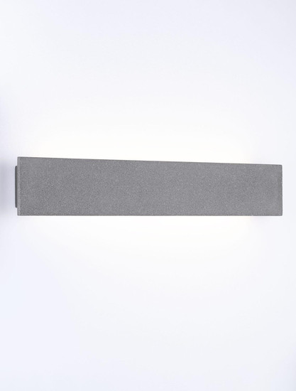 Nova Luce LED Außen-Wandleuchte Luna 19W warmweiss 3000K IP65 Schwarz Beton 60x10cm 9540236