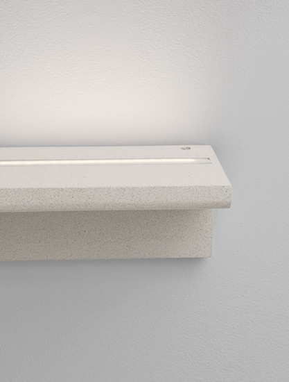Nova Luce LED Außen-Wandleuchte Lita 6W warmweiss 3000K IP65 salzwasserfest Weiß Beton 20x12cm 9540240