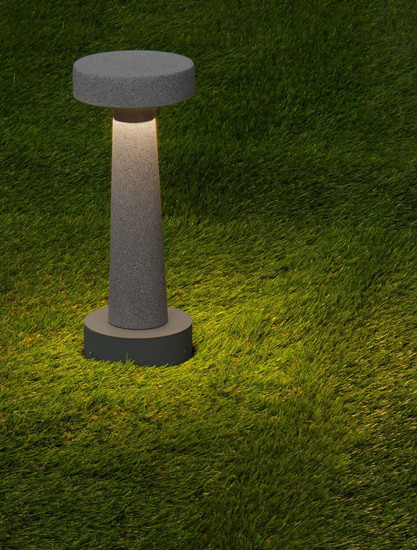 Nova Luce LED Sockelleuchte Cram 5W warmweiss 3000K IP65 salzwasserfest Schwarz Beton 30cm 9540241