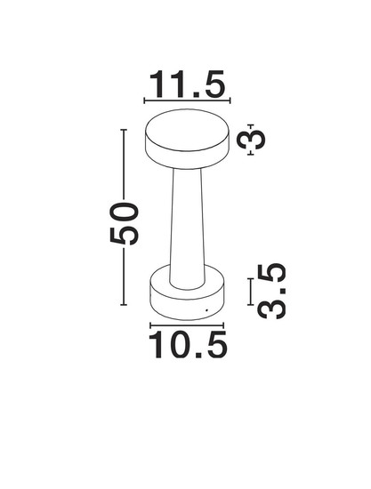 Nova Luce LED Wegeleuchte Cram 5W warmweiss 3000K IP65 salzwasserfest Schwarz Beton 50cm 9540242