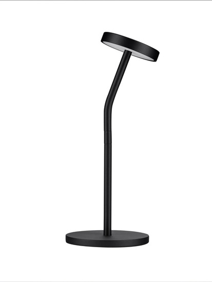 Nova Luce LED Tischleuchte Logos 5W warmweiss 3000K Schwarz Stahl Aluminium Ø14cm 9540251