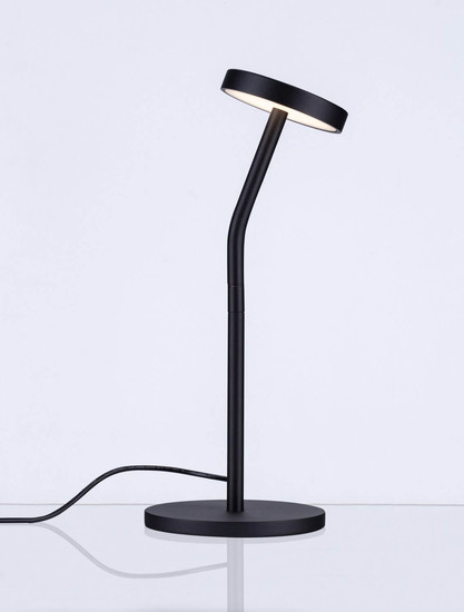 Nova Luce LED Tischleuchte Logos 5W warmweiss 3000K Schwarz Stahl Aluminium Ø14cm 9540251