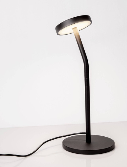 Nova Luce LED Tischleuchte Logos 5W warmweiss 3000K Schwarz Stahl Aluminium Ø14cm 9540251