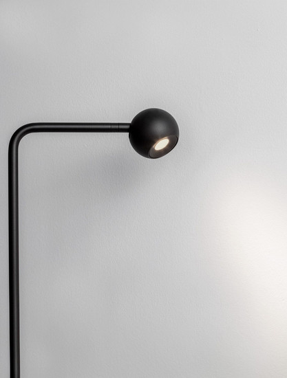 Nova Luce LED Stehleuchte Sfera 6W warmweiss 3000K Schwarz Stahl Aluminium 126cm 9540254