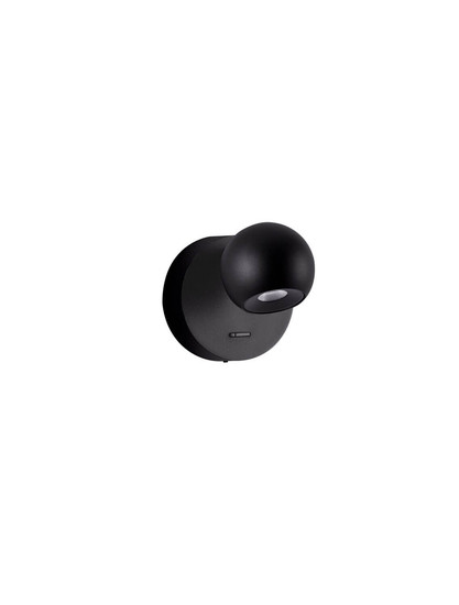 Nova Luce LED Wandleuchte Sfera schwenkbar 6W warmweiss 3000K Schwarz Aluminium Ø9cm 9540255
