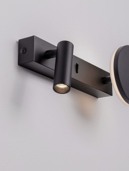 Nova Luce LED Wandleuchte Noima schwenkbar 9W warmweiss 3000K Schwarz Stahl Aluminium 28,5x10cm 9540257