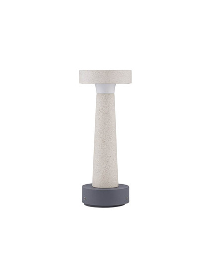 Nova Luce LED Sockelleuchte Cram 5W warmweiss 3000K IP65 salzwasserfest Weiß Beton 30cm 9540271