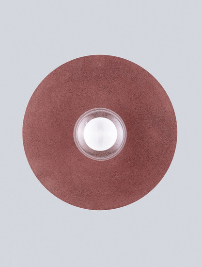 Nova Luce Wandleuchte Vrahos G9 Rot Glas Beton Ø45cm 9540334