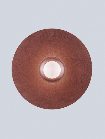 Nova Luce Wandleuchte Vrahos G9 Rot Glas Beton Ø45cm 9540334