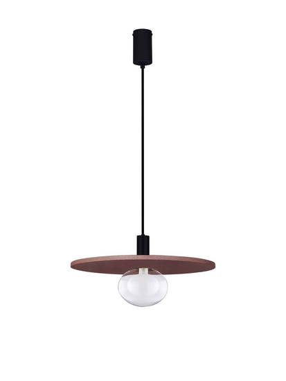 Nova Luce Pendelleuchte Vrahos G9 Rot Glas Beton Ø45cm 9540335
