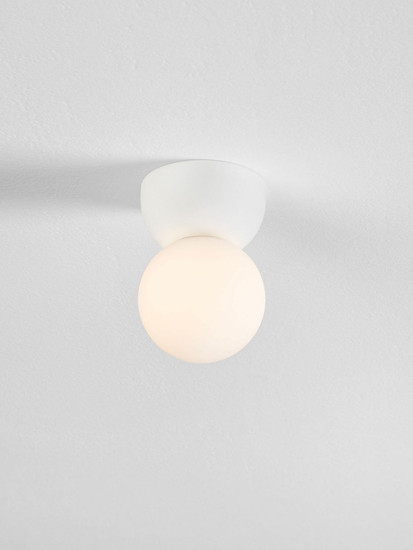 Nova Luce Deckenleuchte Zero G9 Weiß Opal Glas Gips Ø8cm 9577014