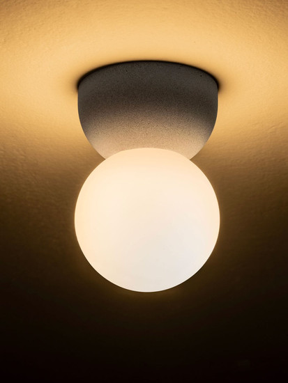 Nova Luce Deckenleuchte Zero G9 Grau Opal Glas Beton Ø8cm 9577015
