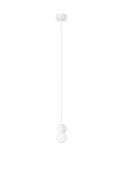Nova Luce Pendelleuchte Zero 2-flammig 2xG9 Weiß Opal Glas Gips Ø8cm 9577017
