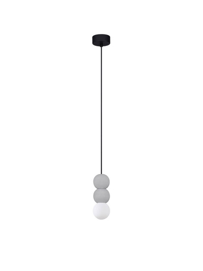 Nova Luce Pendelleuchte Zero 3-flammig 3xG9 Grau Opal Glas Beton Ø8cm 9577021