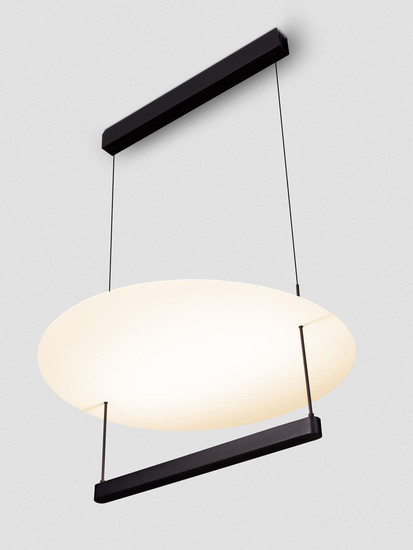 Nova Luce LED Pendelleuchte Diona dimmbar 40W warmweiss 2700K Schwarz Weiß Aluminium 60x60cm 9580572