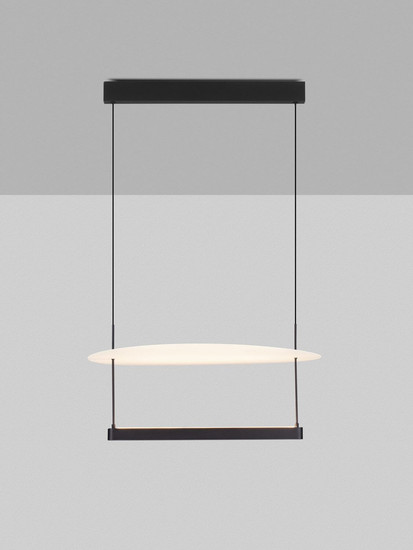 Nova Luce LED Pendelleuchte Diona dimmbar 40W warmweiss 2700K Schwarz Weiß Aluminium 60x60cm 9580572