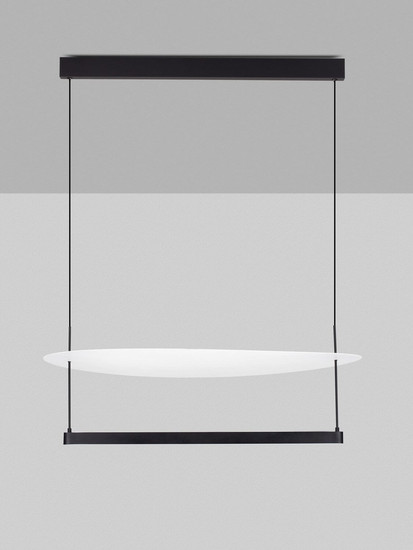 Nova Luce LED Pendelleuchte Diona dimmbar 55W warmweiss 2700K Schwarz Weiß Aluminium 80x80cm 9580573