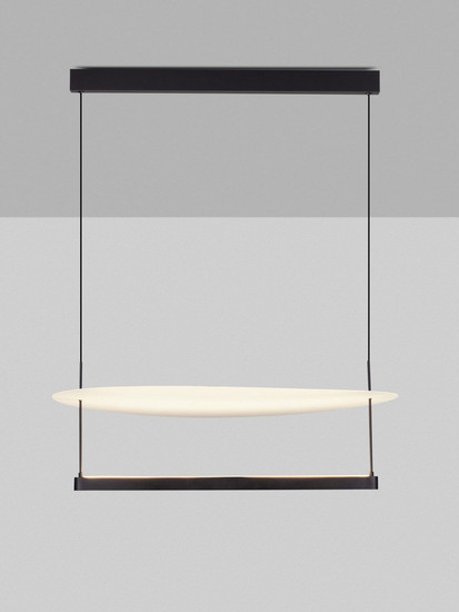 Nova Luce LED Pendelleuchte Diona dimmbar 55W warmweiss 2700K Schwarz Weiß Aluminium 80x80cm 9580573