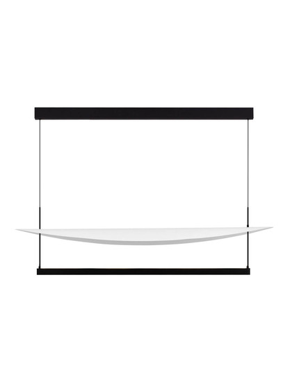 Nova Luce LED Pendelleuchte Diona dimmbar 81W warmweiss 2700K Schwarz Weiß Aluminium 120x30cm 9580577