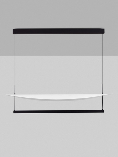 Nova Luce LED Pendelleuchte Diona dimmbar 81W warmweiss 2700K Schwarz Weiß Aluminium 120x30cm 9580577