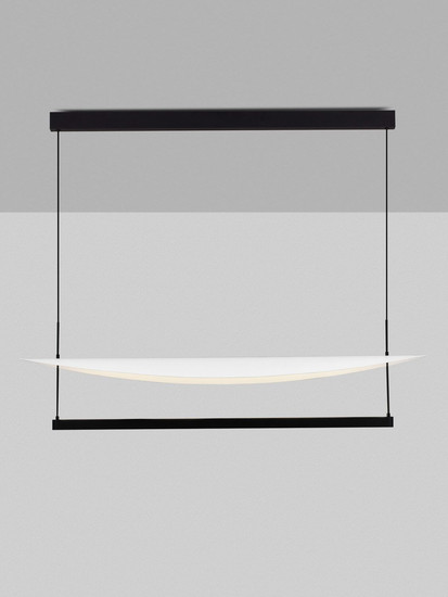 Nova Luce LED Pendelleuchte Diona dimmbar 81W warmweiss 2700K Schwarz Weiß Aluminium 120x30cm 9580577