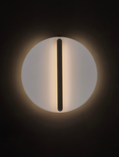 Nova Luce LED Wandleuchte Nalu dimmbar 20W warmweiss 2700K Schwarz Weiß Stahl Aluminium Ø30cm 9580581